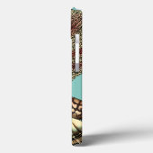 Türkisfarbene Muschel und Rote Koralle Case-Mate iPhone Hülle (Rückseite / Links)