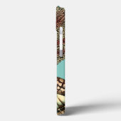 Türkisfarbene Muschel und Rote Koralle Case-Mate iPhone Hülle (Rückseite / Links)