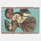 Türkisfarbene Muschel und Rote Koralle Decke (Vorderseite)