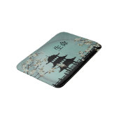 Türkisfarbene Nacht in Asien "Life" Badmatten Badematte (Schrägansicht)