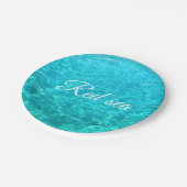 Türkisfarbene Oberfläche des Roten Meeres in Ägypt Pappteller (Schrägansicht)