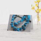 Türkisfarbene Ohrringe, die an Ihre Karte denken (Gelbe Blume)