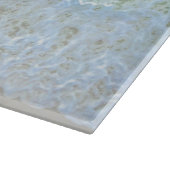 Türkisfarbene Ozeanwelle, Name oder Monogramm pers Schneidebrett (Ecke)