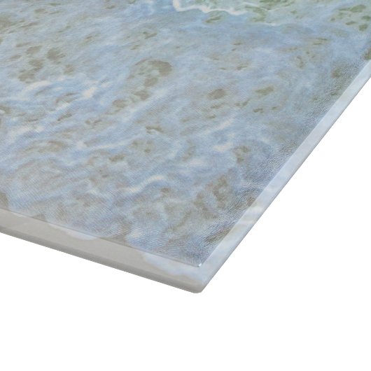 Türkisfarbene Ozeanwelle, Name oder Monogramm pers Schneidebrett (Ecke)