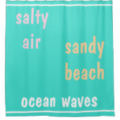 Türkisfarbene Ozeanwellen im Sommer Duschvorhang (Vorderseite)