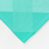 Türkisfarbene Pixelwiederholmuster Fleecedecke (Ecke)