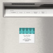 Türkisfarbene Raute Speichern der Datumsanzeige Magnet (In Situ (Geschirrspüler))