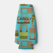 Türkisfarbene Rechtecke Flaschenkühler (Vorderseite)