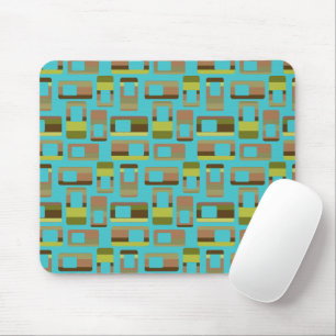 Türkisfarbene Rechtecke Mousepad