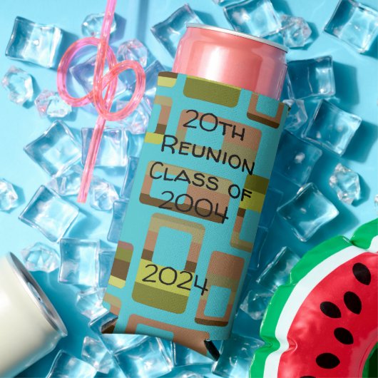 Türkisfarbene Rechtecke Selters Dosenkühler (In Situ Sommer)