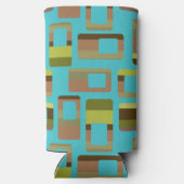 Türkisfarbene Rechtecke Selters Dosenkühler (Rückseite)