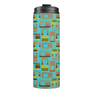 Türkisfarbene Rechtecke Thermosbecher