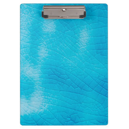 Türkisfarbene Risse aus Porzellan mit Risse Klemmbrett