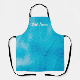 Türkisfarbene Risse aus Porzellan mit Risse Schürze