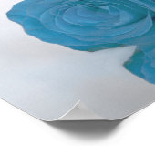 Türkisfarbene Rose Chic Unplugged Wedding Zeremoni Poster (Ecke)