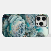 Türkisfarbene Rose iPhone Hülle (Rückseite (Horizontal))