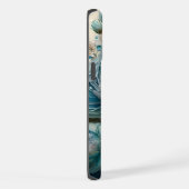 Türkisfarbene Rose iPhone Hülle (Rechte Seite)