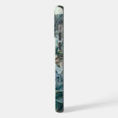 Türkisfarbene Rose iPhone Hülle (Linke Seite)