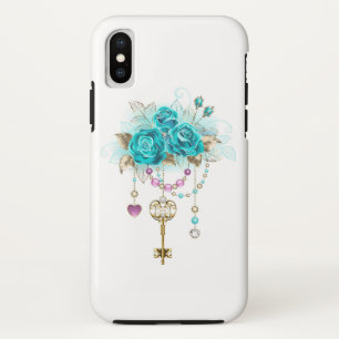 Türkisfarbene Rose mit Tasten Case-Mate iPhone Hülle