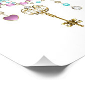 Türkisfarbene Rose mit Tasten Fotodruck (Ecke)