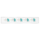 Türkisfarbene Rose mit Tasten Großer Tischläufer (Horizontal)