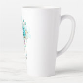 Türkisfarbene Rose mit Tasten Milchtasse (Rechts)