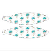 Türkisfarbene Rose mit Tasten Mini Basketball (Panele)