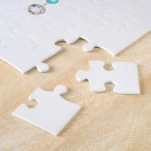 Türkisfarbene Rose mit Tasten Puzzle (Seite)