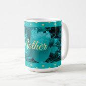 Türkisfarbene Rose Muttertagsgeschichte Tasse (VorderseiteRechts)