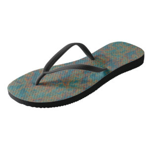 Türkisfarbene Rost-Abstraktion Badesandalen