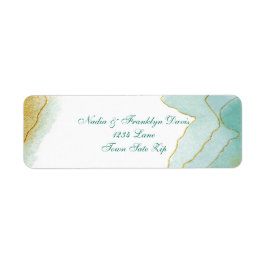 Türkisfarbene Rücksendeadresse