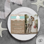 Türkisfarbene Sand Dollar Beach Hochzeitssommage F Ankündigung