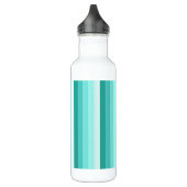 Türkisfarbene Schattenstreifen Edelstahlflasche (Links)