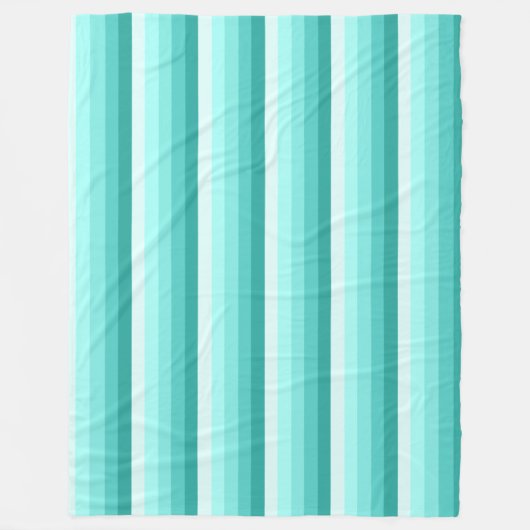 Türkisfarbene Schattenstreifen Fleecedecke (Vorderseite)