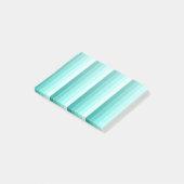 Türkisfarbene Schattenstreifen Post-it Klebezettel (angewinkelt)