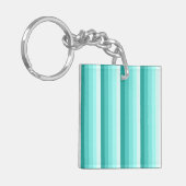 Türkisfarbene Schattenstreifen Schlüsselanhänger (Vorderseite links)