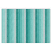 Türkisfarbene Schattenstreifen Schneidebrett (Vorderseite)