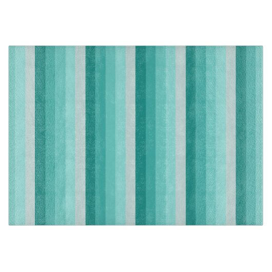 Türkisfarbene Schattenstreifen Schneidebrett (Vorderseite)