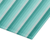 Türkisfarbene Schattenstreifen Schneidebrett (Ecke)