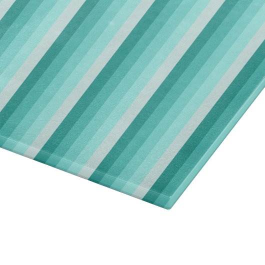 Türkisfarbene Schattenstreifen Schneidebrett (Ecke)