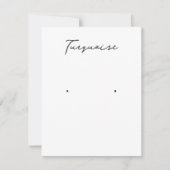 Türkisfarbene Schmuckkarte RSVP Karte (Vorderseite)