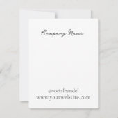 Türkisfarbene Schmuckkarte RSVP Karte (Rückseite)