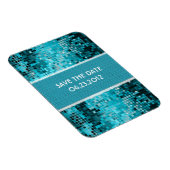 Türkisfarbene Sequins Look Disco Mirrors Blend Magnet (Rechte Seite)