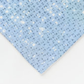 Türkisfarbene Silver Imitats Monogram Glitzer Fleecedecke (Ecke)