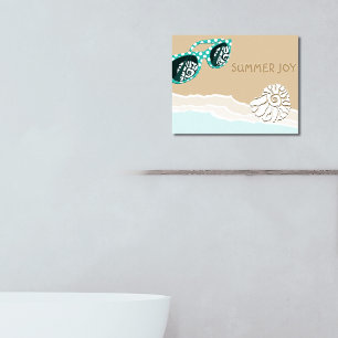 Türkisfarbene Sonnenbrille Muschel im Badezimmer a Poster