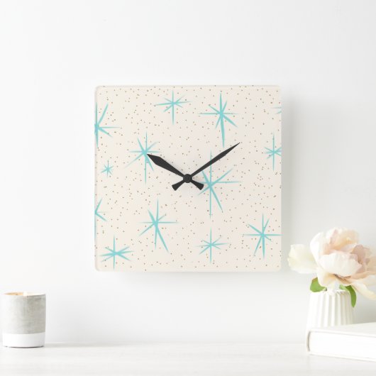 Türkisfarbene Sternexplosionen Akrylwall Uhr (Zuhause)