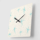 Türkisfarbene Sternexplosionen Akrylwall Uhr (Winkel)