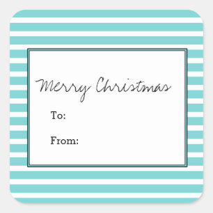 Türkisfarbene Streifen Aufkleber für den Urlaub