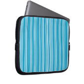 Türkisfarbene Streifen Laptopschutzhülle (Vorne Rechts)