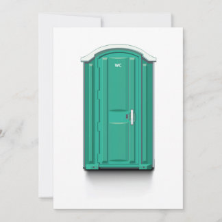 Türkisfarbene tragbare Toilette